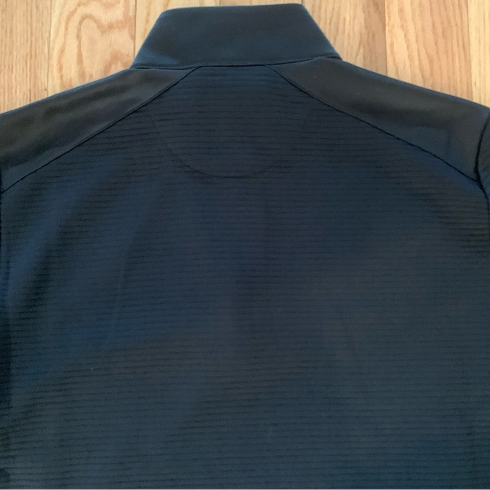 New Men’s Callaway Opti Dri Caviar Black 1/4 Zip Ribbed Mock Pullover Sz L UPF50 - Picture 10 of 10